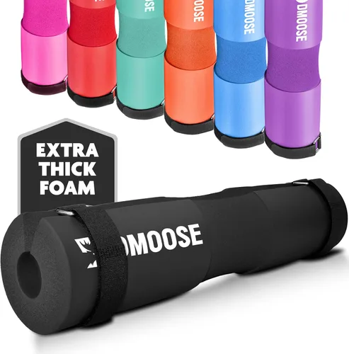 Vista 15 de DMoose Fitness Barbell Pad for Hip Thrust, Squat & Lunges - Non-Slip Thick Foam Cushion for Neck and Back Support with Two Straps - Hip Thrust Pad