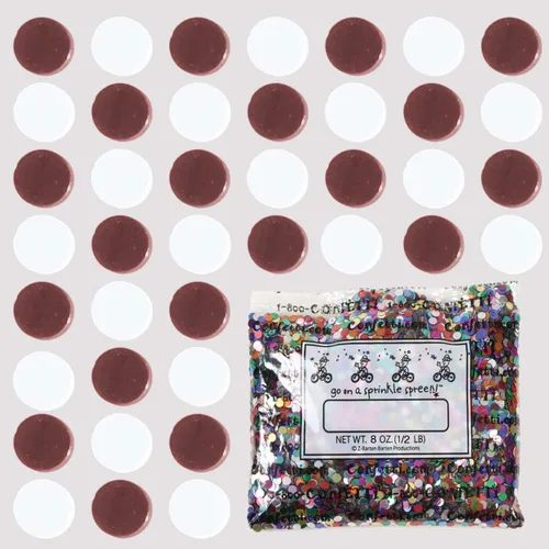 Vista 240 de Confetti Circle 1/4" Negro, Azul Marino Combo - 2 bolsas de media onza (1 oz) (8550/9971)