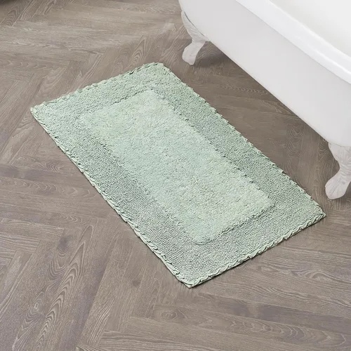 Vista 12 de Laura Ashley Ruffle tapete para baño de algodón de 17 x 24 pulgadas
