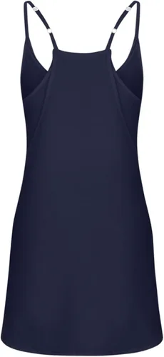 Vista 7 de MRGIINRI Vestidos de verano para mujer 2023 sin mangas, mini vestido con cuello en V, tirantes delgados, vestido corto atlético con bolsillos