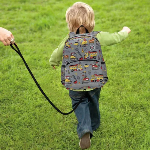 Vista 6 de Linda mochila para excavadora de coche, mochila escolar para niños, mochila de viaje para niños, mini mochilas pequeñas para jardín de infantes