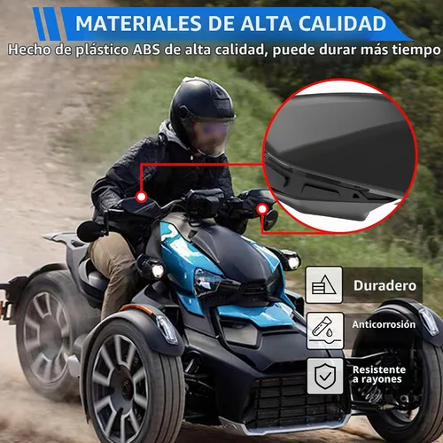 Vista 4 de Deflectores de mano y deflector de viento para todos los modelos de Can Am Ryker, protectores de mano negros y deflector de aire para accesorios