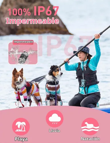 Vista 4 de Collar de entrenamiento para perros sin choque 2 perros Negro - blanco