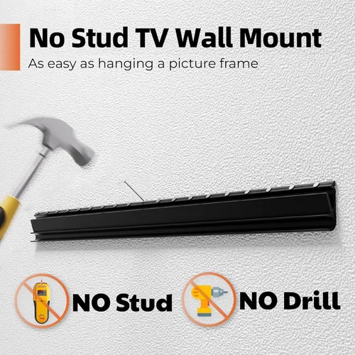 Vista 2 de Soporte de pared para TV sin clavos, resistente para televisores de pantalla plana de 26 a 55 pulgadas, sin pernos, sin taladro, sin anclajes, fácil