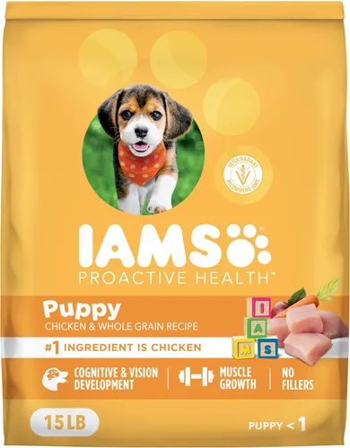 Vista 11 de IAMS Proactive Health - Alimento seco para cachorros sabor pollo, bolsa de 5 libras Omega-3 DHA for cognitive & vision development, protein from