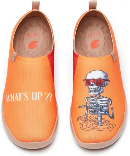 Vista 76 de UIN Zapatos de viaje para caminar para hombre, sin cordones, de lona, informales, ligeros, cómodos y modernos, diseño de perritos felices Ahhhhh