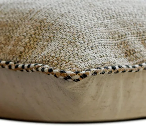 Vista 7 de The HomeCentric Fundas de almohada decorativas beige de 12 x 12 pulgadas (11.8 x 11.8 in), encaje de yute y almohadas marroquíes para sofá
