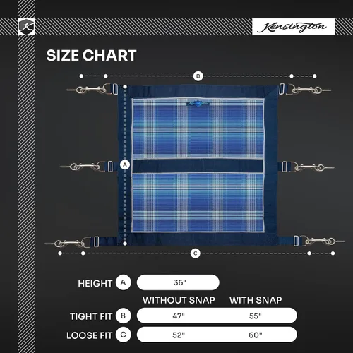 Vista 2 de Kensington - Protector de puerta para caballos, diseñado para mantener a los caballos de forma segura con estilo, correas ajustables y accesorios
