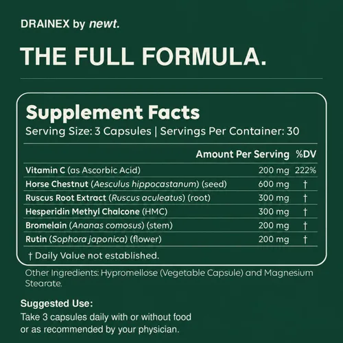 Vista 5 de Suplemento de drenaje linfático DRAINEX™, soporte linfático de 1700 mg, 90