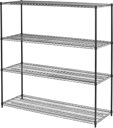 Vista 10 de Alera ALE - Kit de iniciación de estantería de alambre multiusos, 4 estantes, 60 x 18 x 72, negro antracita+