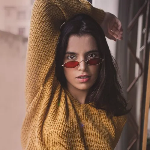 Vista 3 de MEETSUN Gafas de sol ovaladas vintage con marcos de metal pequeños, lentes góticos de diseño