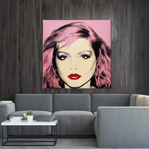 Vista 2 de Andy Warhol - Debbie Harry - Arte pop - Blondie - Arte de pared en lienzo para decoración del hogar (12 x 12 pulgadas envuelto en galería)