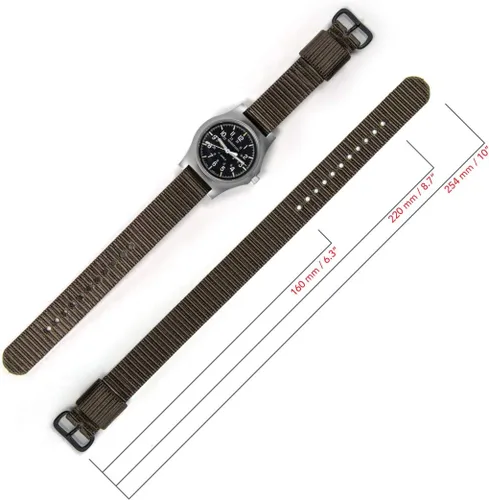 Vista 6 de MARATHON Correa de reloj de nailon balístico, grado militar con acero inoxidable, hebilla no magnética