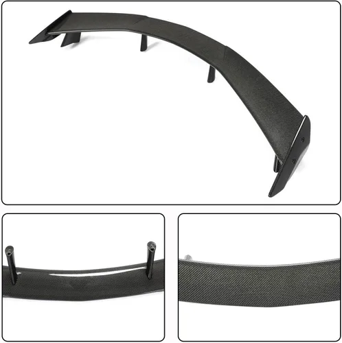 Vista 6 de Alerón trasero de fibra de carbono real para Chevrolet Corvette C8 2020-2025 2-Puertas Alerón trasero de ala alta de fábrica Outlet