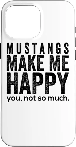 Vista 18 de Funda de regalo para iPhone 13 Pro Mustangs make me happy you not so much funny Horse