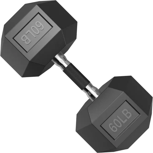 Vista 24 de Hex Dumbbell Set 2.5-100lb, Rubber Grip Dumbbells, Home Gym Complete & Durable Cast Iron Core Odorless Antiroll Hex Shape Ergonomic Versatile Home