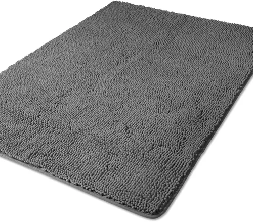 Vista 115 de Yeaban Alfombra de pasillo de baño de 24 x 72 pulgadas, antideslizante, alfombra de baño larga de felpilla gruesa, absorbente y lavable, alfombra