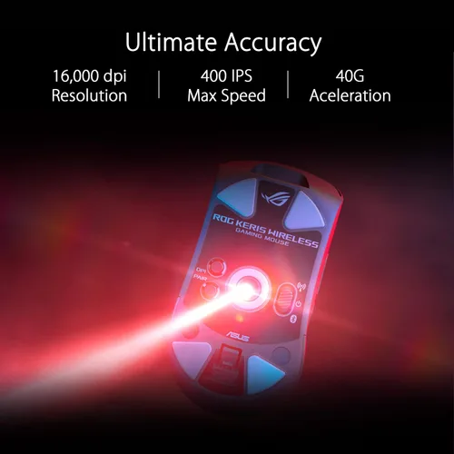 Vista 2 de ASUS ROG Keris - Mouse inalámbrico ligero