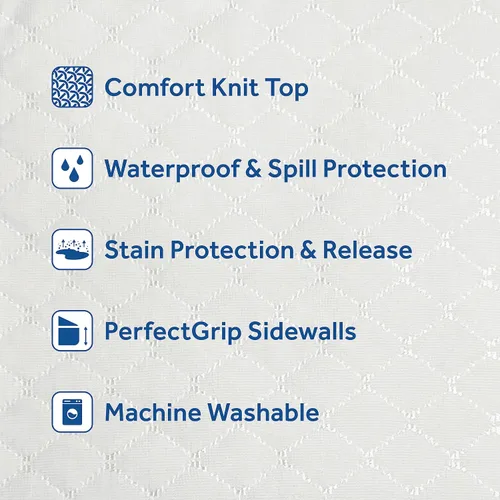 Vista 4 de Sealy - Protector de colchón ajustable impermeable para protección contra manchas, tamaño King