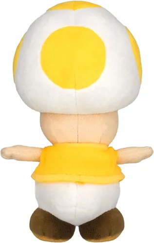 Vista 4 de Sanei Super Mario All Star Collection AC32 - Peluche de sapo amarillo de 8 pulgadas