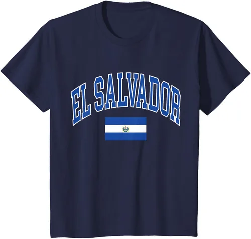 Vista 6 de Camiseta con estampado de bandera de El Salvador