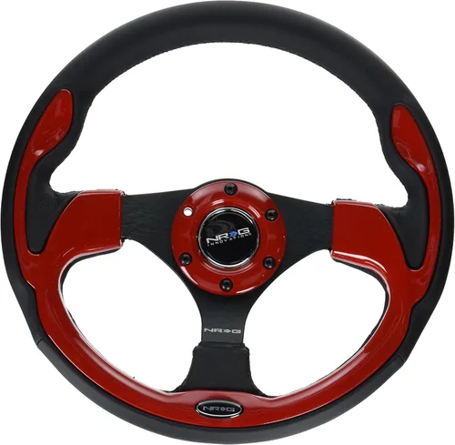 Vista 3 de NRG Innovations NRG-RST-001BL Volante reforzado - 320 mm volante deportivo con cuero negro/moldeado azul