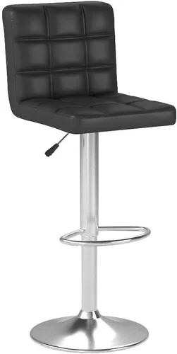 Vista 5 de BestOffice Taburete de bar moderno, juego de 2 taburetes de bar de altura ajustable de altura de mostrador, taburete giratorio de cuero PU, sillas