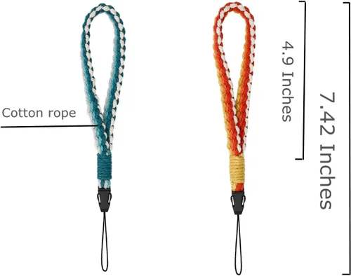 Vista 2 de 2 correas universales para teléfono celular, hechas a mano, correa de muñeca para teléfono celular, correa para mujeres y niñas (5)