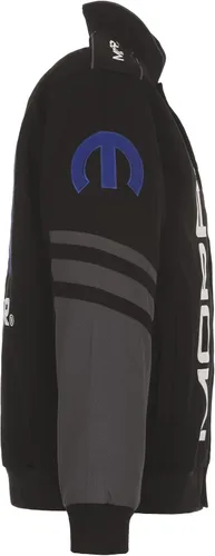 Vista 3 de JH DESIGN GROUP Chaqueta Mopar para hombre con bordado clásico de sarga