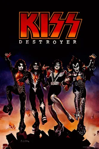 Vista 5 de Póster laminado de destructor de besos con portada de álbum, mercancía coleccionable, póster de música de metal pesado, arte de pared de borrado
