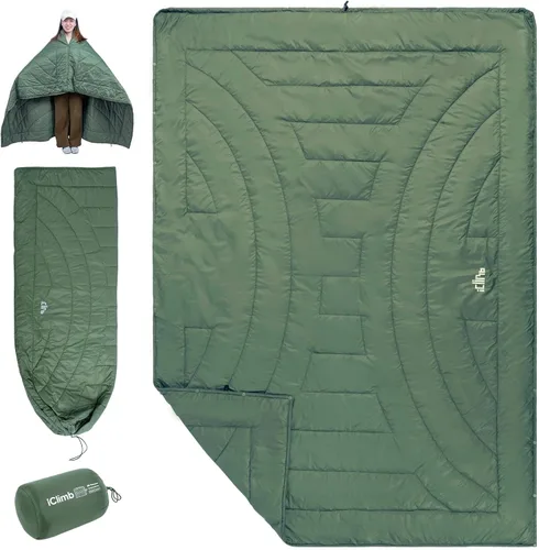 Vista 22 de iClimb - Manta de camping ultraligera y compacta con aislamiento Thinsulate 3M