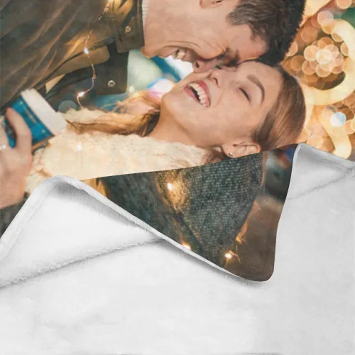 Vista 5 de HUGLAZY Manta personalizada con fotos y texto, manta de franela para parejas de adultos, regalo para cumpleaños, Día del Padre, Día de la Madre, Día