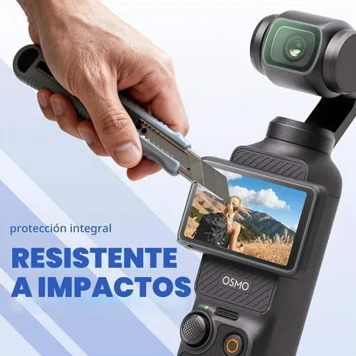 Vista 6 de DJI Osmo Pocket 4/Pocket 3 - Protector de pantalla, resistente a los arañazos, película LCD de vidrio templado Ultra-HD y protector de lente