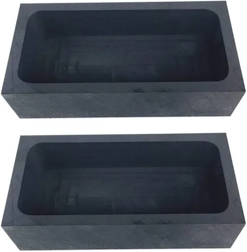 Vista 5 de Molde de lingote de grafito de oro y plata para fundir refinación de fundición (4.4 lbs)
