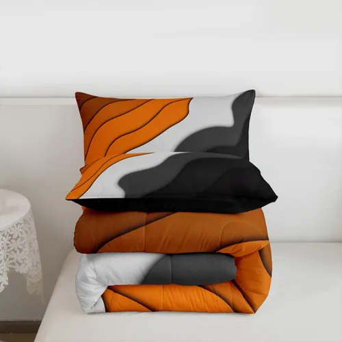 Vista 7 de Erosebridal Juego de ropa de cama abstracta con diseño de olas marinas tamaño Queen, juego de edredón y juegos de ropa de cama con temática de playa