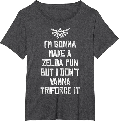 Vista 17 de Nintendo Zelda Funny Triforce It Pun - Camiseta gráfica, Negro, S