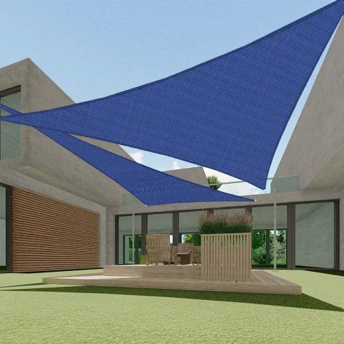 Vista 15 de ECOOPTS - Toldo de vela triangular de 0.6 x 0.6 x 0.6 m, de polietileno de alta densidad, para sombra, toldo para pérgola, cubierta para patio al
