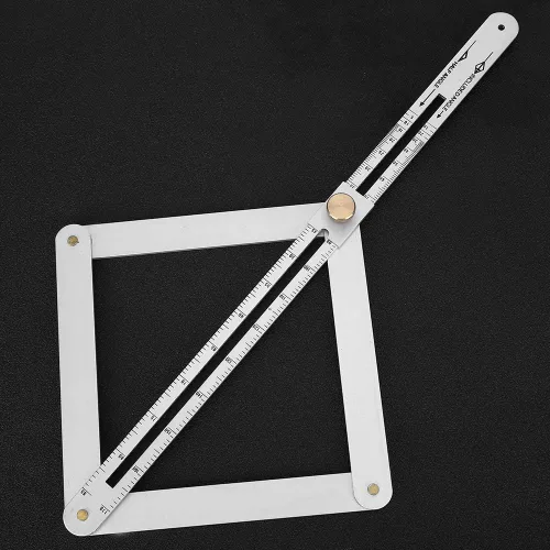 Vista 8 de Buscador de ángulo de esquina de acero inoxidable transportador 0-170 ° Herramienta de medición de carpintería multifuncional Goniómetro de 4