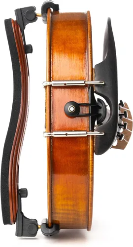 Vista 8 de Soporte de hombro para violín de la marca Fiddlerman, para violín de 4/4 y 3/4 con patas plegables y de altura ajustable
