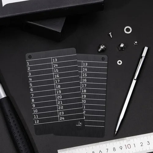 Vista 6 de Hotop 2 carteras criptográficas y 1 bolígrafo de marcado de placa de metal, carteras de criptomonedas para hardware, copias de seguridad en frío