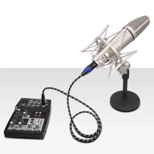 Vista 9 de Cable XLR de 1/4 de pulgada a XLR, trenzado de nailon resistente, enchufe chapado en oro, cable de conexión TRS equilibrado de 1/4 pulgadas a XLR