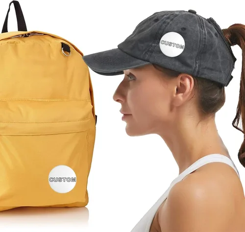 Vista 5 de Insignias personalizadas, alfileres redondos personalizados, añade tu texto fotográfico para decoración de tela de mochila, regalos de recuerdo