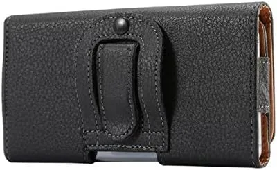 Vista 2 de Funda de piel sintética para teléfono celular con clip para cinturón para iPhone SE, 11 Pro, 12 Mini, 13 Mini, XS, X, 8, iPhone 16e, 15 Pro, 14, 13