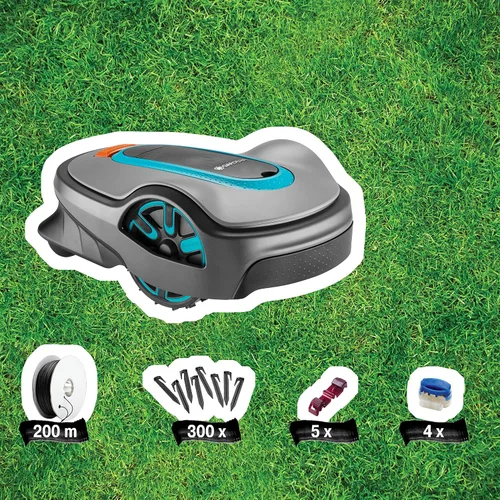 Vista 6 de GARDENA 15101-41 SILENO Life - Cortacésped robótico automático, con aplicación Bluetooth y cable delimitador, uno de los más silenciosos de su
