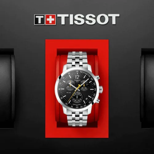 Vista 7 de Tissot PRC 200 GTS SS BR BK Árabe IND CHR, Gris, Movimiento de cuarzo