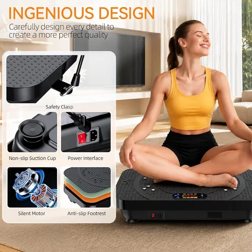 Vista 14 de Vibration Plate Exercise Machine, 999 Speeds Whole Body Workout Platform with 330LBS