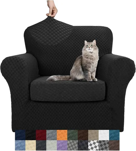 Vista 39 de YEMYHOM - Fundas elásticas para cojín individual, protector de sofá, silla, asiento, funda deslizante, funda suave de sofá, reemplazo, grande, a