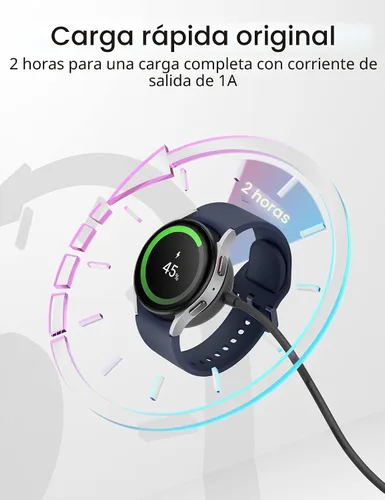 Vista 4 de Sinoacc Cargador para Samsung Galaxy Watch Ultra/7/6/6 Classic/5/5 Pro/4/4 Classic/3/Active 2/Active 1/FE Cable de carga inalámbrico magnético USB