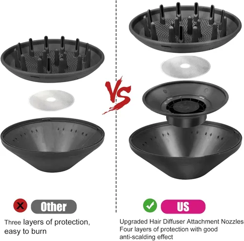 Vista 4 de Juego de accesorios de difusor y adaptador para Dyson Airwrap, para Airwrap Styler en una combinación de secador de pelo
