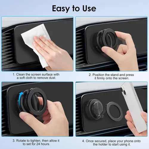 Vista 4 de EEEKit Soporte magnético para teléfono al vacío con ventosa, soporte de teléfono de succión ajustable de 360° para automóvil, compatible con iPhone